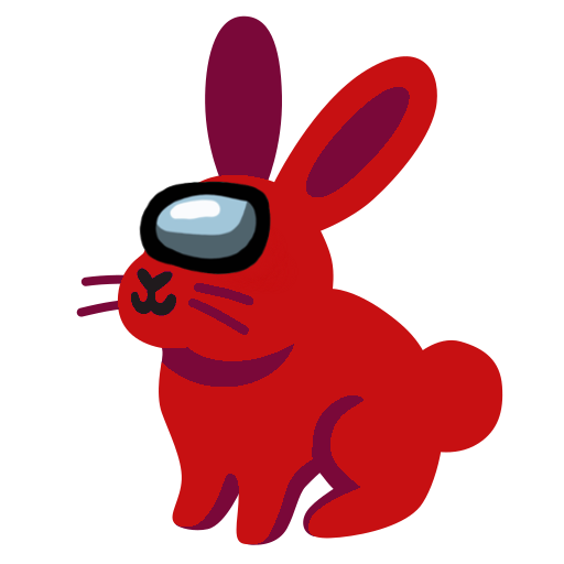 Red Amogus Bunny for Halloween