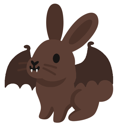 Brown Bat Bunny for Halloween