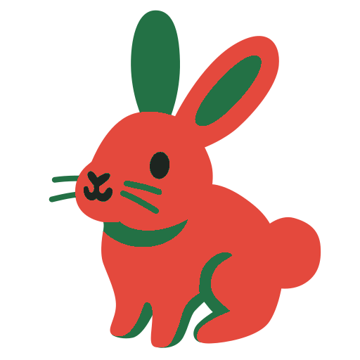Red and Green Bunny for Christmas