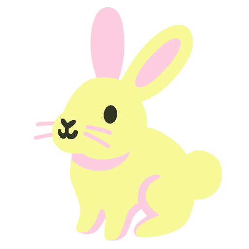 Yellow and Pink Easter Bunny for Easter