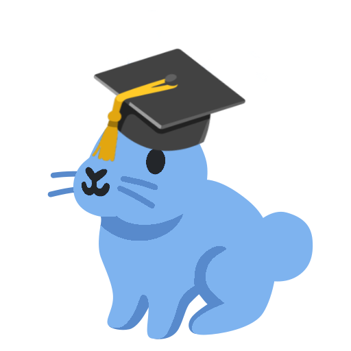 Light blue bunny with graduation cap