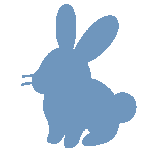 Solid blue gray bunny