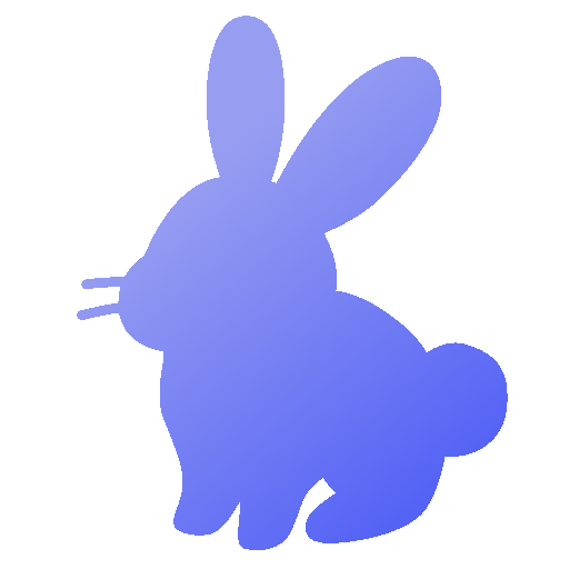 Solid Blurple Gradient Bunny for Discord